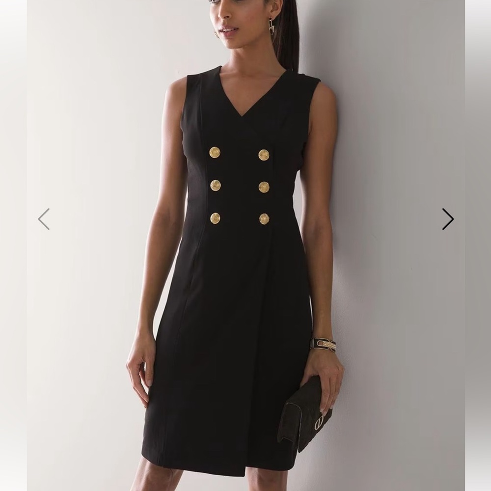 WHBM Sleeveless Black Blazer Dress NWT Size 4